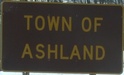 Entering Town of Ashland westbound