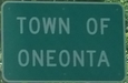EB into Town of Oneonta