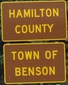 Entering Benson northbound