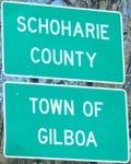 Northbound into Schoharie County and Town of Gilboa