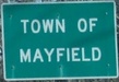 Entering Town of Mayfield northbound