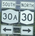 Northern terminus NY 30A, Mayfield