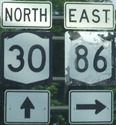 Eastern terminus of NY 86