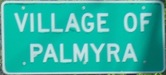 EB into Village of Palmyra