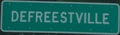 Entering Defreestville eastbound