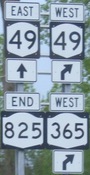 NY 825 southern terminus