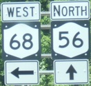 East end NY 68 at NY 56