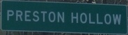 Entering Preston Hollow southbound