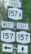 Eastern terminus NY 157A, Thompsons Lake