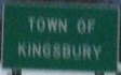 Entering Town of Kingsbury westbound