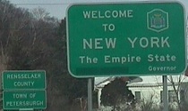 Entering NY westbound