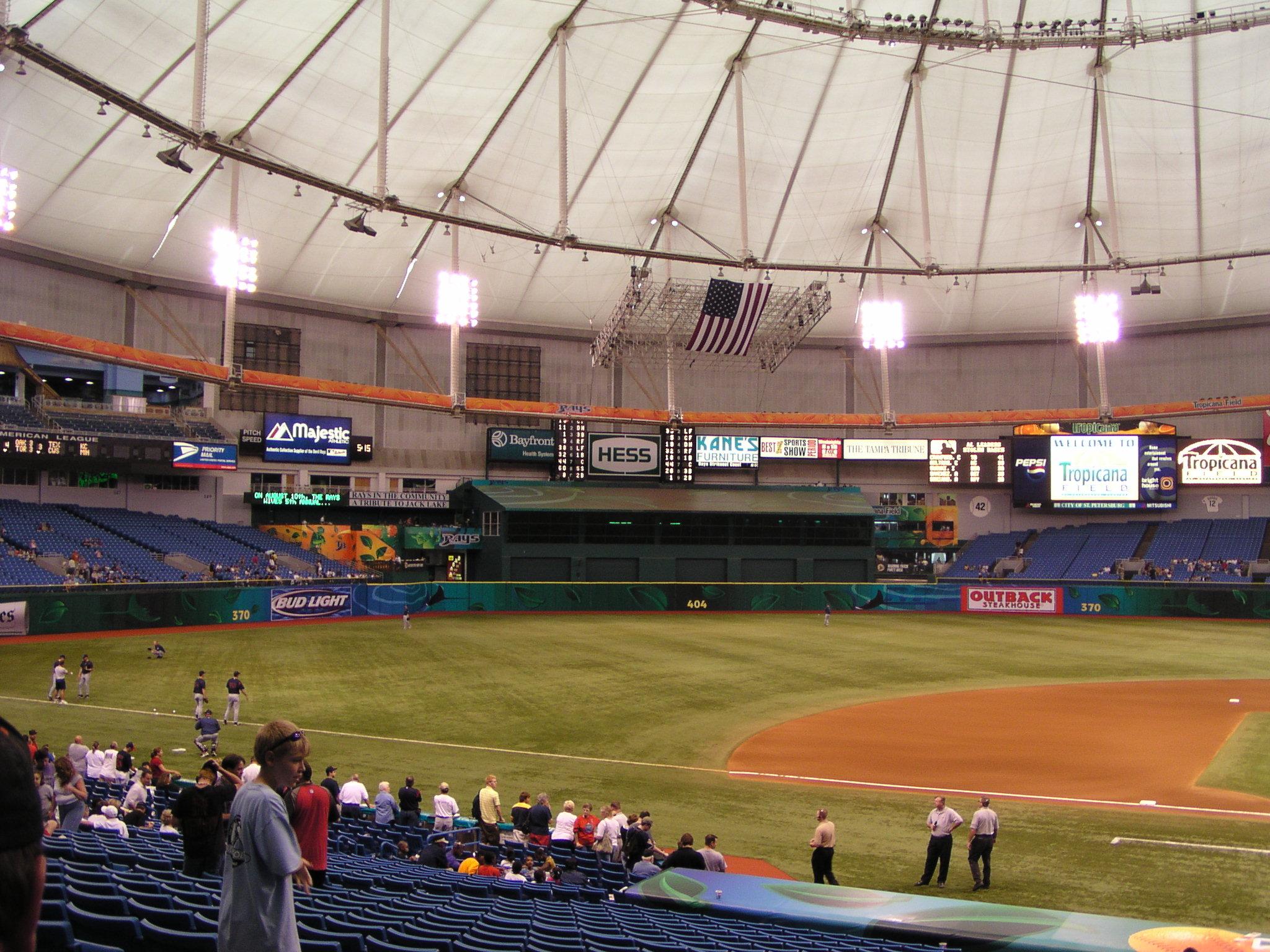Baseball at Tropicana Field in St. Petersburg August 23, 2003