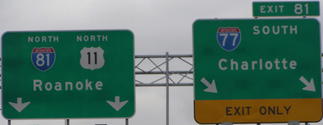 I-81 Exit 81 VA (I-77 split)