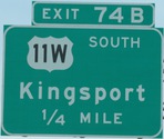 I-81 Exit 74B, TN