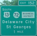 DE 1/US 13 Exit 152, DE