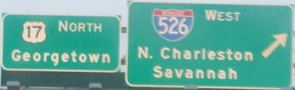 Jct. I-526 north of Charleston, SC