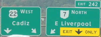 US 22 Exit 242, Steubenville, OH