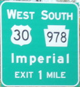 US 22/US 30 split, Imperial, PA