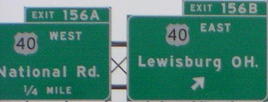 IN I-70 Exit 156, taken in OH