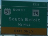 I-39/90 Exit 1, IL (sign in WI)