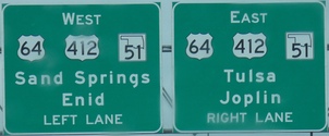 OK 344 Jct, west end Tulsa