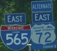 Alt US 72 on I-565 Alabama
