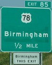 US 78 Exit 85, AL