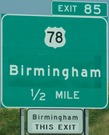 US 78 Exit 85, AL