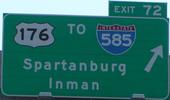I-85 Exit 72 SC near Spartanburg