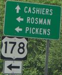 Western terminus, Rosman, NC