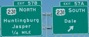 I-64 Exit 57A, IN