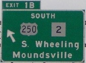 Wheeling, WV I-70 Exit 1B