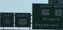 Longview, Texas I-20 Exit 589