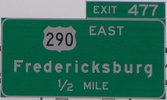 I-10 Texas Exit 477, w. term US 290