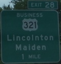 US 321 Exit 28, NC