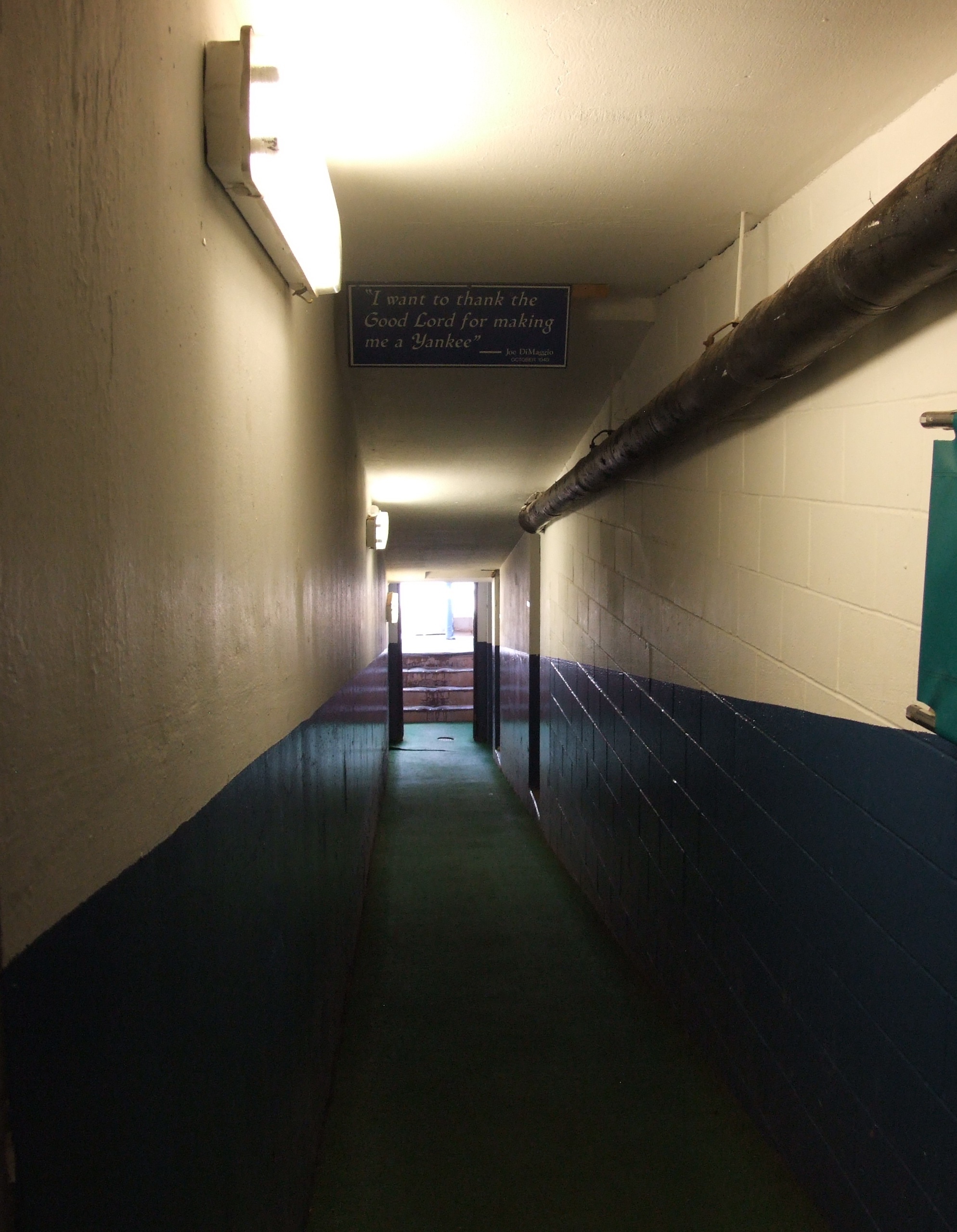 In the tunnel to the Yankees' clubhouse as seen on the 3.0…
